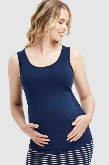 Organic Bamboo Ruched Maternity Singlet